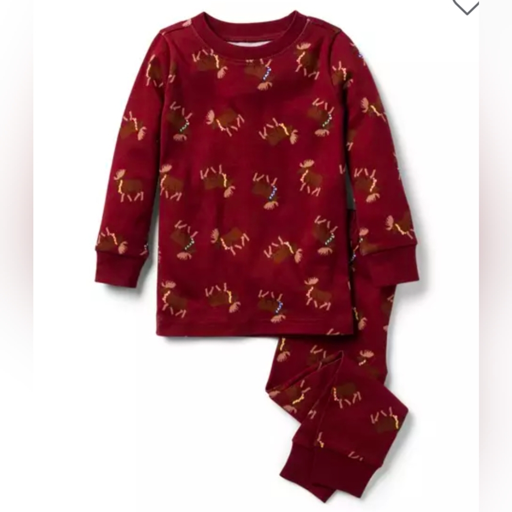 NWT Janie and Jack Good Night Pajamas In Moose Friends 18-24m